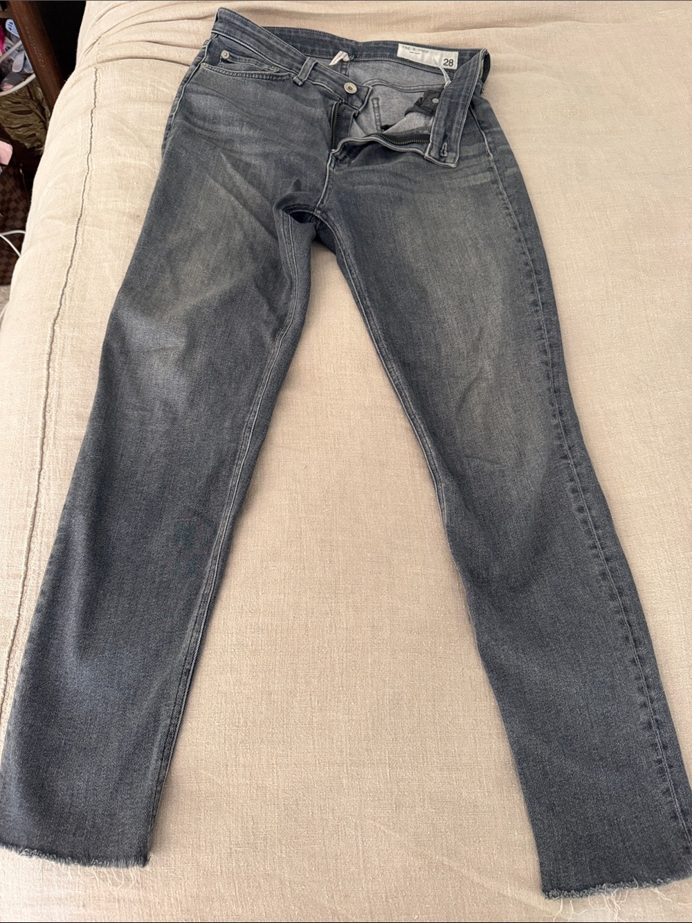rag & bone Skinny Jeans in Washed Gray